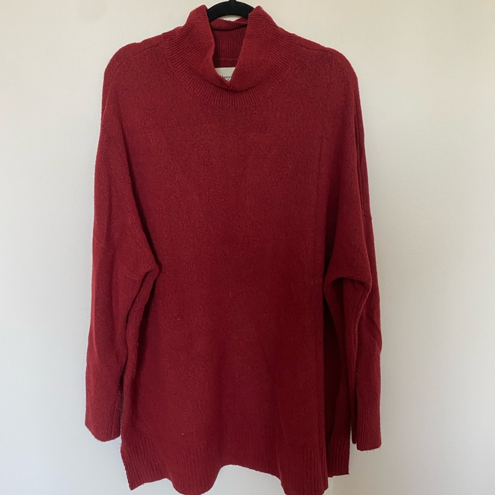 Abercrombie Red High Neck Sweater